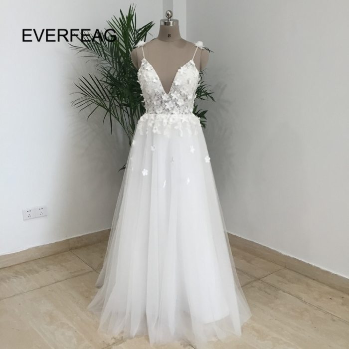 Wedding dresses with straps